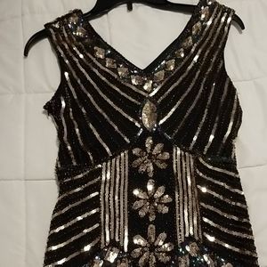 Fringed 1920s dress